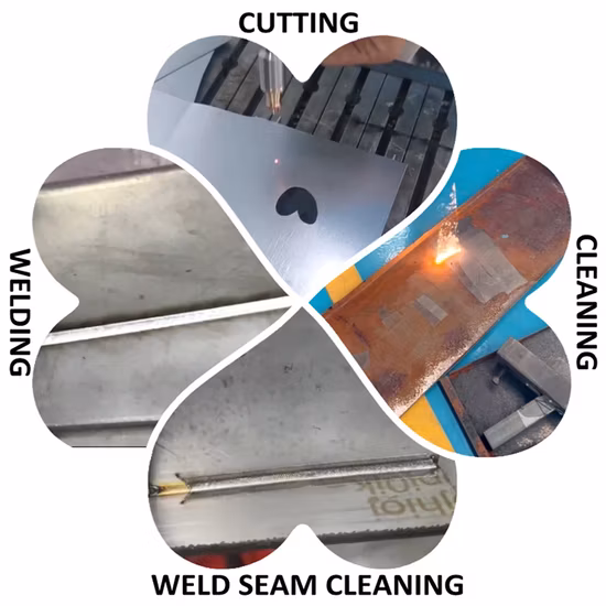 Máquina cortadora de soldadura por puntos de fibra óptica láser de fibra de aleación de aluminio de chapa galvanizada con molde de metal