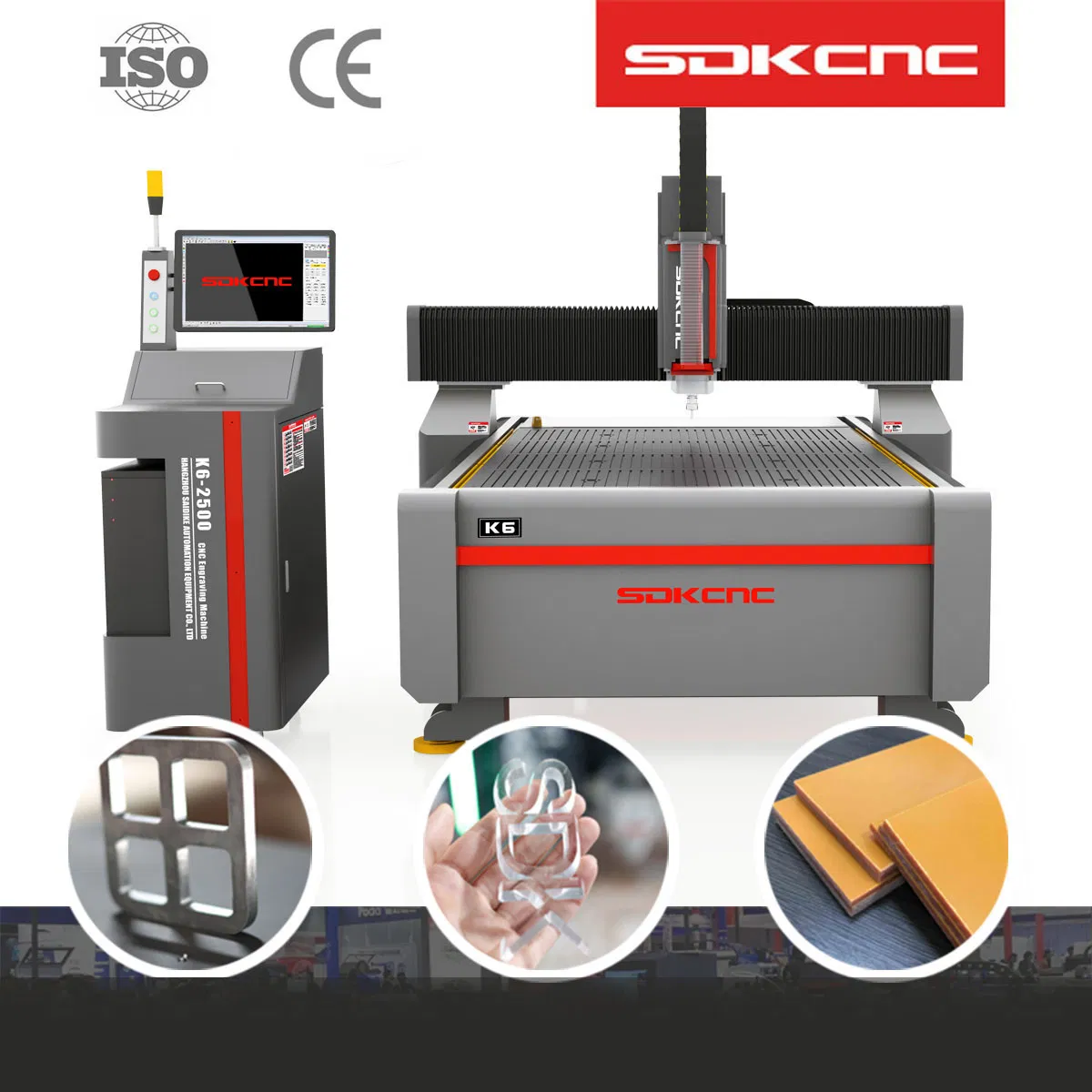 Fabricante superior de China, 6 ejes, dos mesas de trabajo, máquina de corte y fabricación de moldes de espuma 3D, enrutador CNC acrílico de madera y plástico