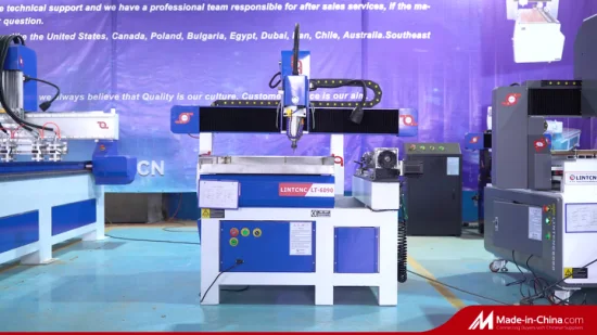 Enrutador CNC 6090 multifuncional de China para granito de mármol con logotipo publicitario en 3D