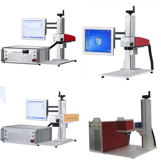 Ck Paquete de línea de vuelo automático de CO2 de alta velocidad/Papel/Caja/Plástico/Botella de plástico de madera Fecha Logotipo Máquina de marcado 30W Equipo de marcado de corte de CO2 portátil